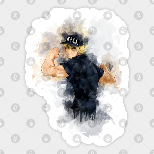 Cells at Work - Killer T Cell *watercolor* Sticker by Stylizing4You